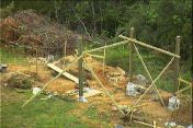 Three support posts are up, small version