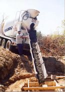 pierbase being poured, small version, click on for large image.