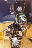  Inside looking at front of telescopes and mount. The ST-237 imaging camera is showing in the larger.The Gemini goto controller is at bottom facing us.