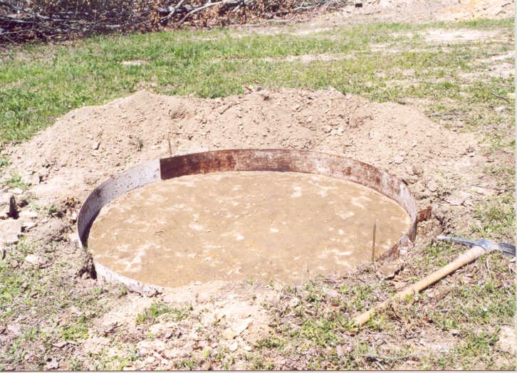 concrete pad formed, small version