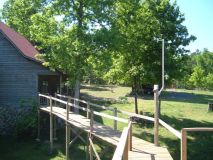 Looking from the north side of the observatory toward the house.