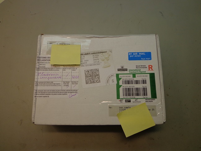The box from over the pond arrived intact