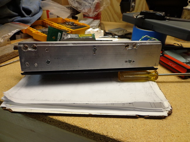 Final version of heatsink shows it attached to RF board.