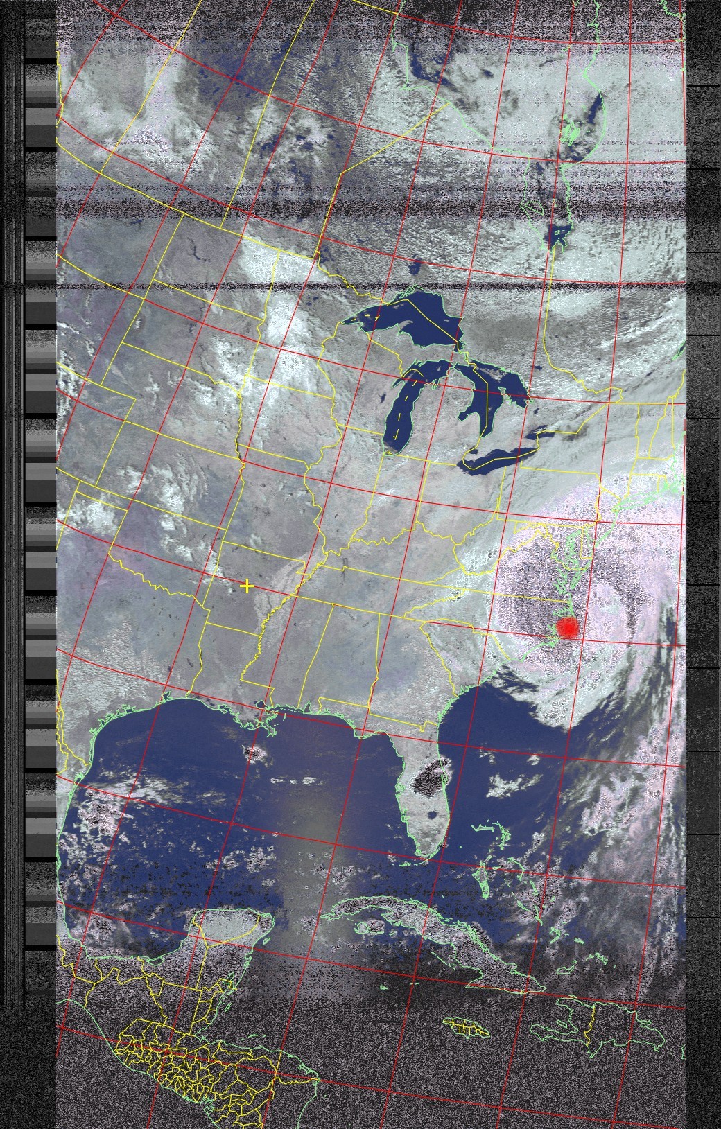 NOAA 19 POES weather satellite image.