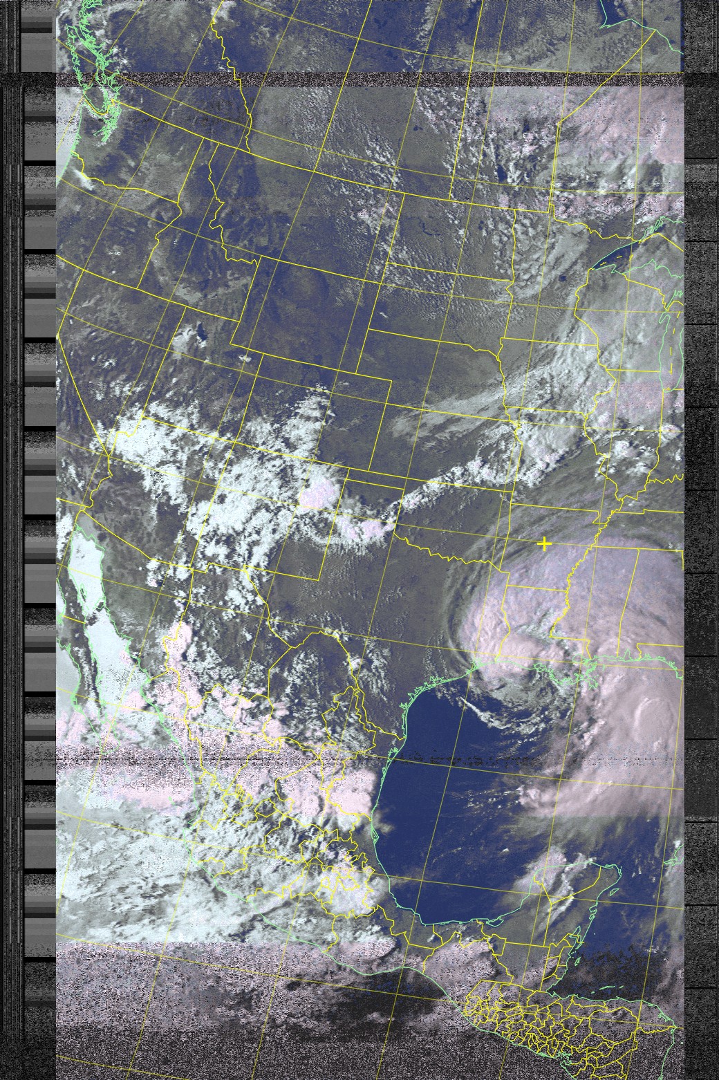 NOAA 15 POES weather satellite image. Tropical storm Lee